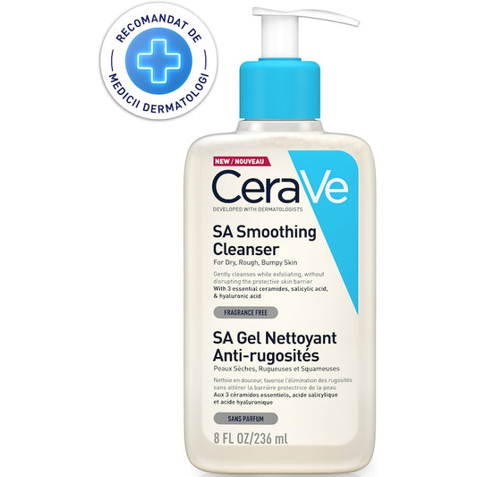 CeraVe Gel de curatare anti-asprime pentru piele uscată sau aspră, 236 ml