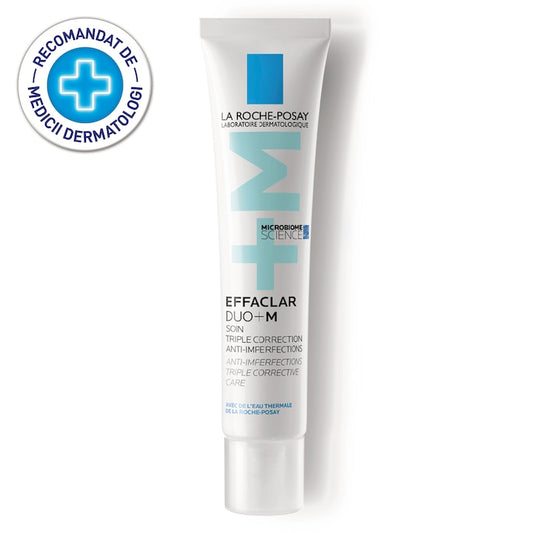 Crema de fata cu tripla actiune de ingrijire anti-imperfectiuni si anti-recurenta pentru ten gras cu tendinta acneica La Roche-Posay Effaclar Duo+M, 40 ml