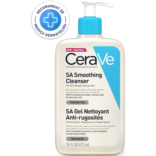 CeraVe Gel de curatare anti-asprime pentru piele uscată sau aspră, 236 ml